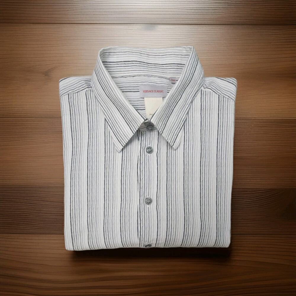 VERSACE Vintage CLASSIC TEXTURED COTTON MADE IN ITALY 2XB